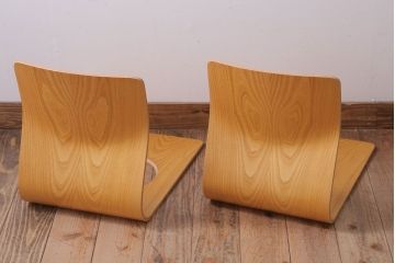 中古　天童木工　座イス2脚セット(2)
