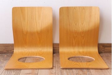 中古　天童木工　座イス2脚セット(3)