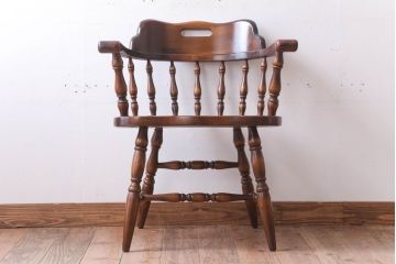 中古　飛騨産業　キツツキマーク　穂高　アームチェア(キャプテンチェア)(3)