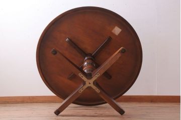 中古　飛騨産業　キツツキマーク　穂高　ラウンドテーブル(ダイニングテーブル)