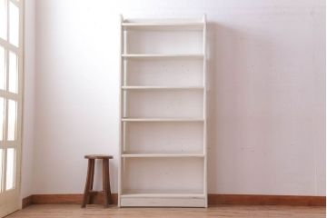 アンティーク家具　アンティークペイント　シンプルな本棚(飾り棚)(1)