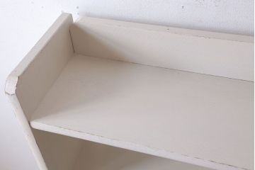 アンティーク家具　アンティークペイント　シンプルな本棚(飾り棚)(1)