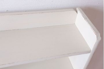 アンティーク家具　アンティークペイント　シンプルな本棚(飾り棚)(1)