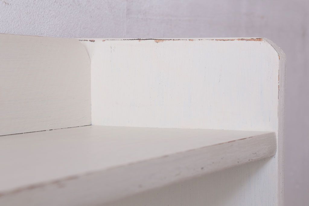 アンティーク家具　アンティークペイント　シンプルな本棚(飾り棚)(1)