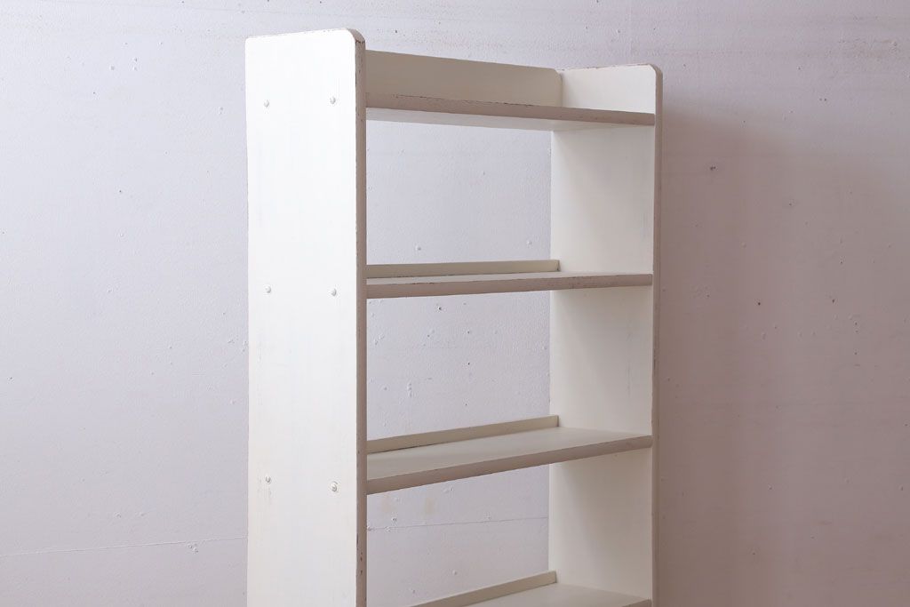 アンティーク家具　アンティークペイント　シンプルな本棚(飾り棚)(1)
