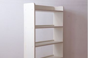 アンティーク家具　アンティークペイント　シンプルな本棚(飾り棚)(1)