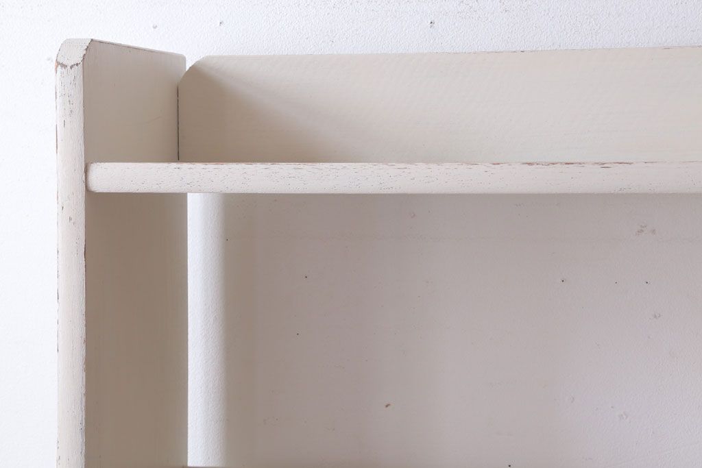 アンティーク家具　アンティークペイント　シンプルな本棚(飾り棚)(1)