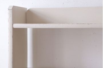 アンティーク家具　アンティークペイント　シンプルな本棚(飾り棚)(1)