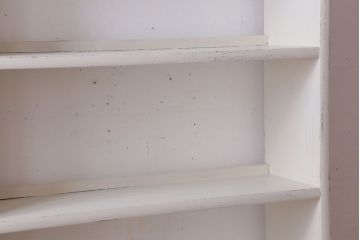 アンティーク家具　アンティークペイント　シンプルな本棚(飾り棚)(1)