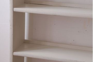 アンティーク家具　アンティークペイント　シンプルな本棚(飾り棚)(1)