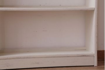 アンティーク家具　アンティークペイント　シンプルな本棚(飾り棚)(1)