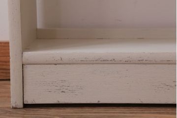 アンティーク家具　アンティークペイント　シンプルな本棚(飾り棚)(1)