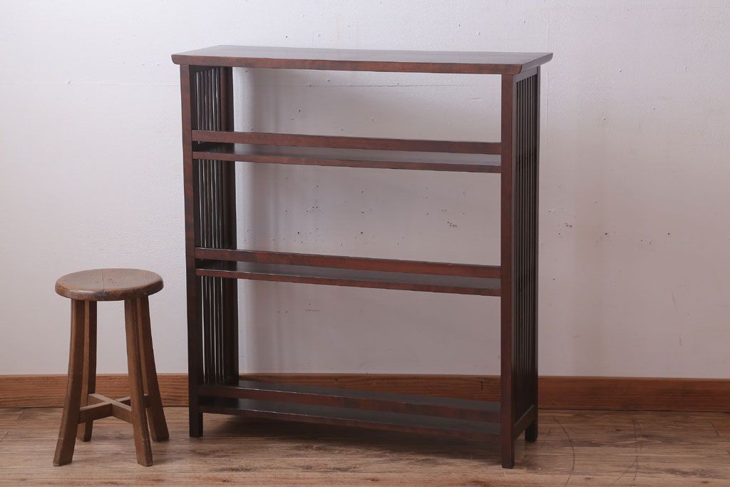 中古　北海道民芸家具　117型　書棚(本棚・飾り棚)