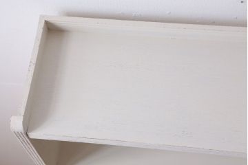 アンティーク家具　アンティークペイント　シンプルな本棚(飾り棚)(2)