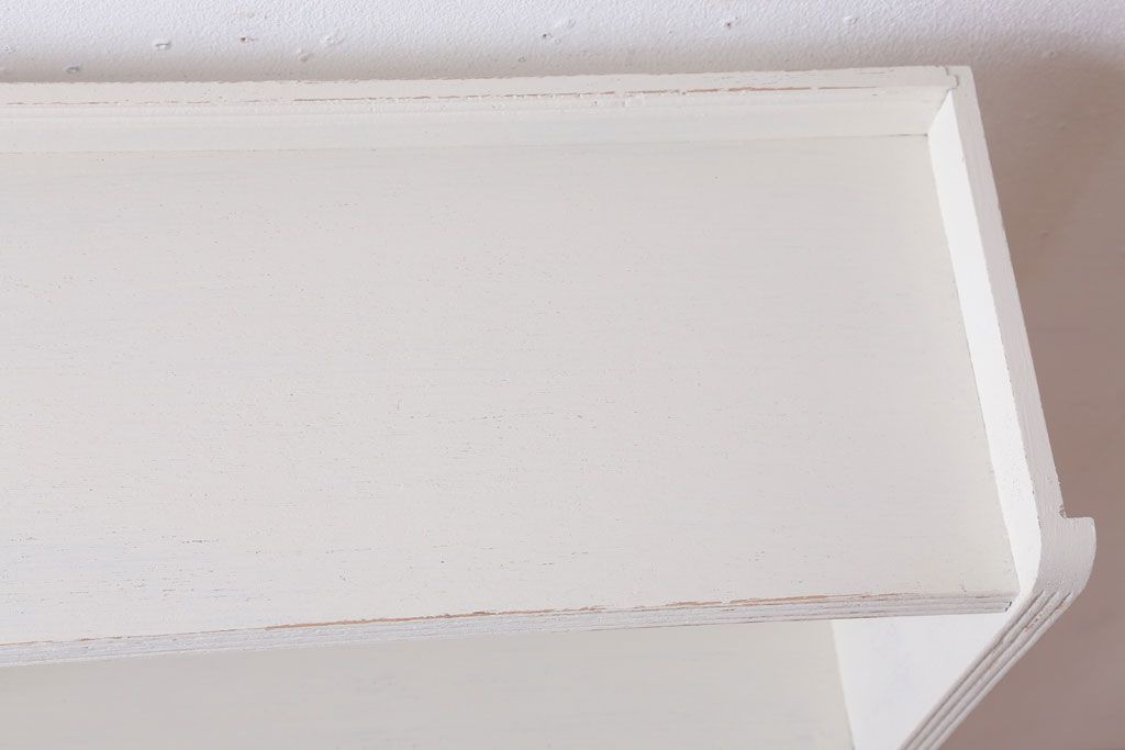 アンティーク家具　アンティークペイント　シンプルな本棚(飾り棚)(2)