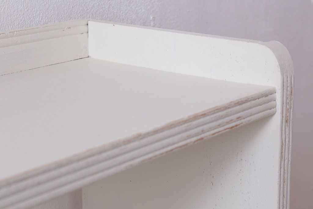 アンティーク家具　アンティークペイント　シンプルな本棚(飾り棚)(2)