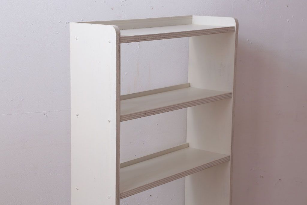 アンティーク家具　アンティークペイント　シンプルな本棚(飾り棚)(2)