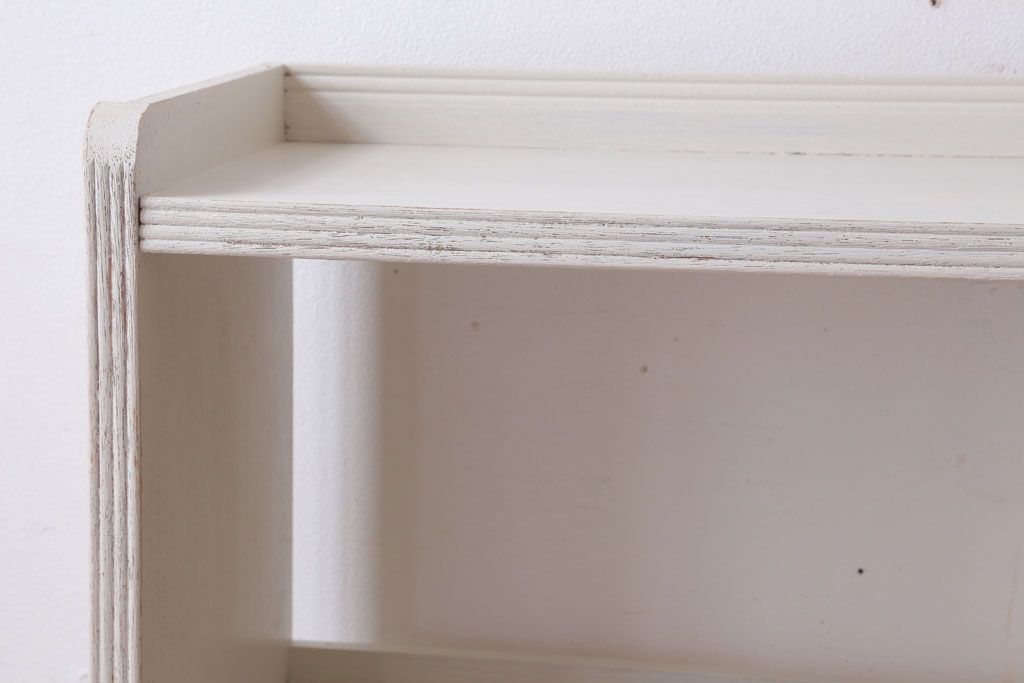 アンティーク家具　アンティークペイント　シンプルな本棚(飾り棚)(2)