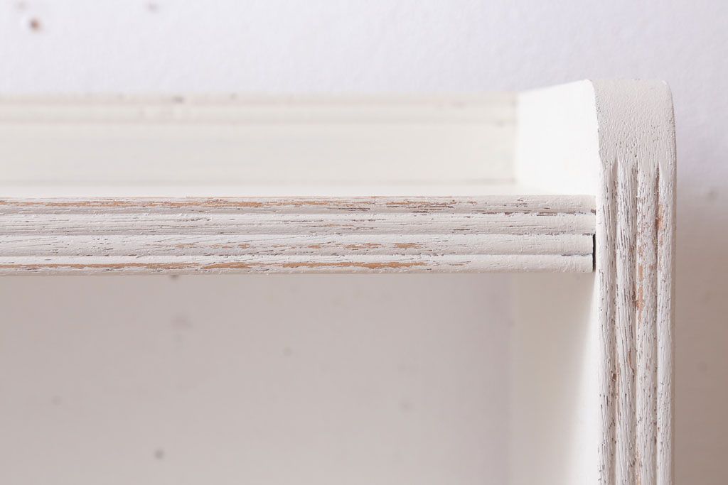 アンティーク家具　アンティークペイント　シンプルな本棚(飾り棚)(2)