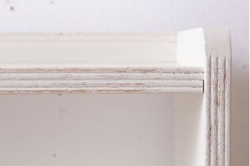 アンティーク家具　アンティークペイント　シンプルな本棚(飾り棚)(2)