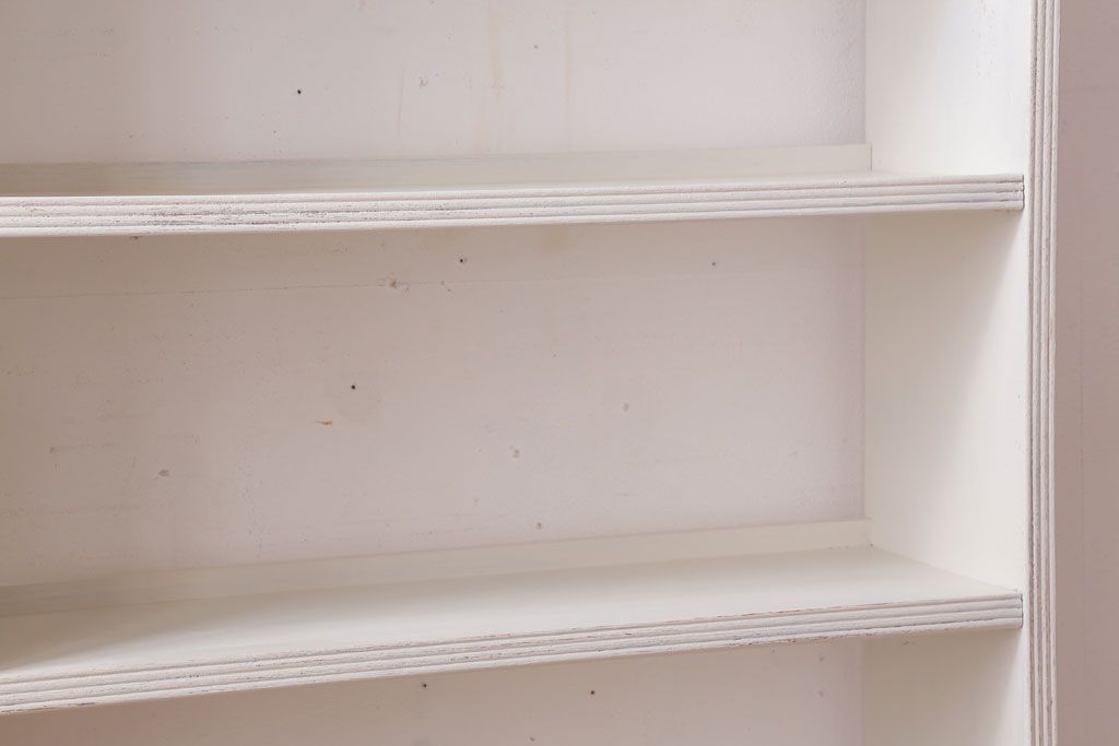 アンティーク家具　アンティークペイント　シンプルな本棚(飾り棚)(2)