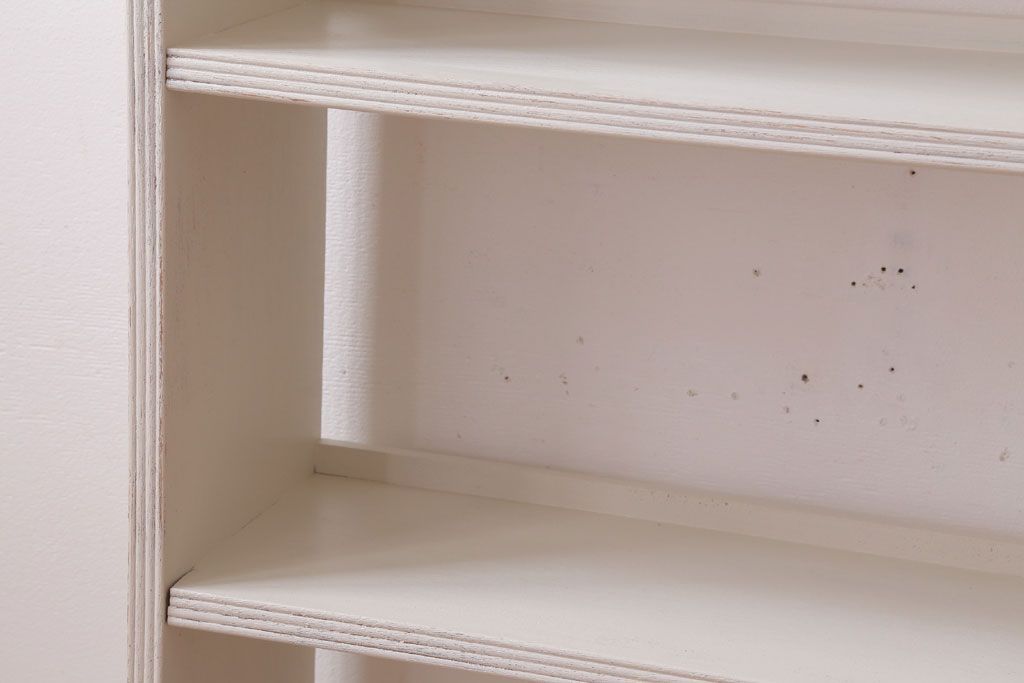 アンティーク家具　アンティークペイント　シンプルな本棚(飾り棚)(2)