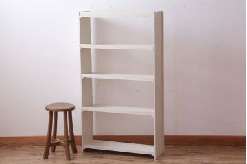 アンティーク家具　アンティークペイント　シンプルな本棚(飾り棚)(2)