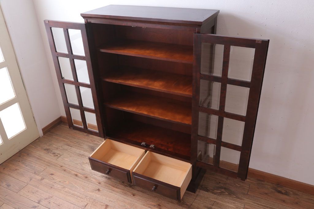 中古　北海道民芸家具　本箱(ブックケース)