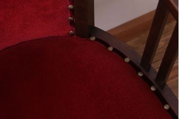 アンティーク家具　大正ロマン　古いナラ材のアームチェア(キャプテンチェア)