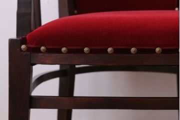 アンティーク家具　大正ロマン　古いナラ材のアームチェア(キャプテンチェア)