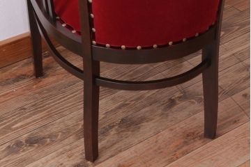 アンティーク家具　大正ロマン　古いナラ材のアームチェア(キャプテンチェア)