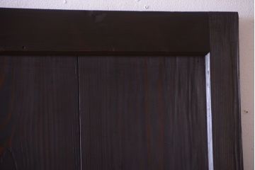 古民具・骨董　明治期　古い木味のアンティーク帯戸2枚セット(2)