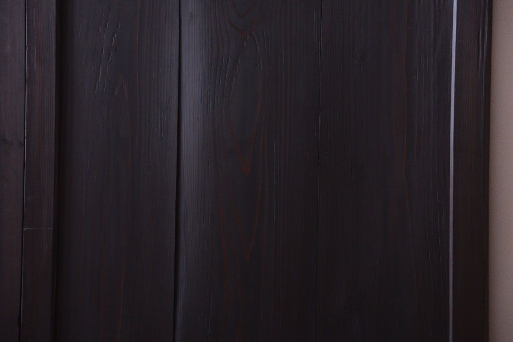 古民具・骨董　明治期　古い木味のアンティーク帯戸2枚セット(2)