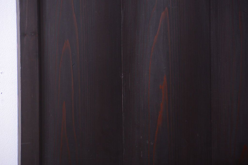 古民具・骨董　明治期　古い木味のアンティーク帯戸2枚セット(2)