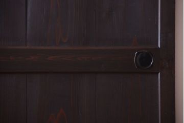 古民具・骨董　明治期　古い木味のアンティーク帯戸2枚セット(2)