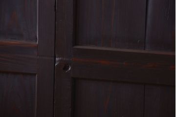 古民具・骨董　明治期　古い木味のアンティーク帯戸2枚セット(2)