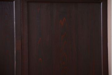 古民具・骨董　明治期　古い木味のアンティーク帯戸2枚セット(2)