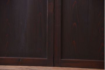 古民具・骨董　明治期　古い木味のアンティーク帯戸2枚セット(2)