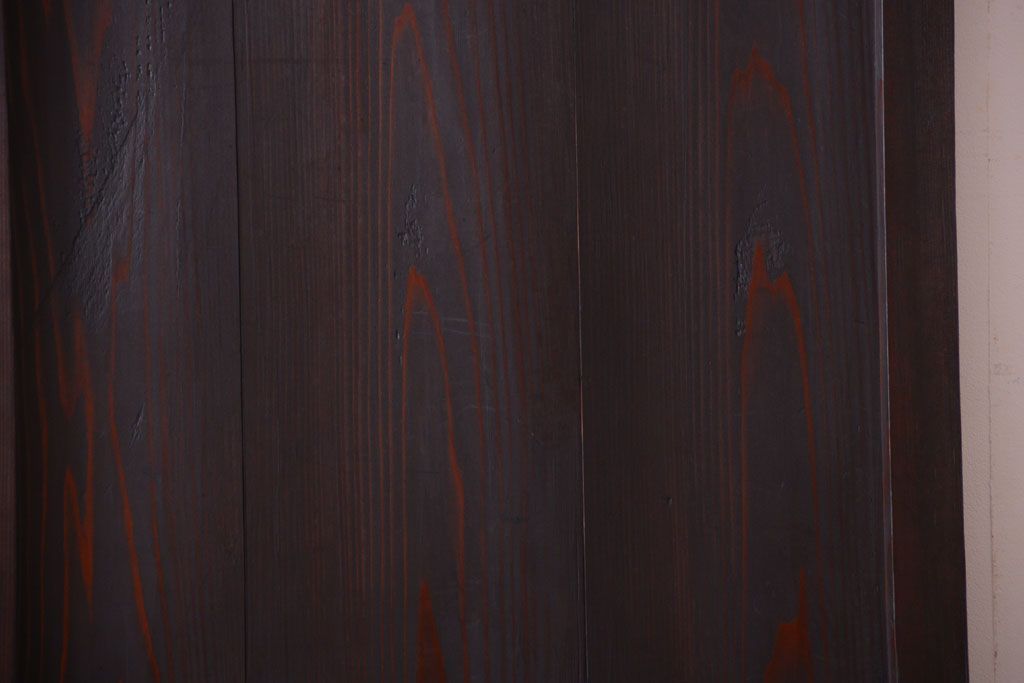 古民具・骨董　明治期　古い木味のアンティーク帯戸2枚セット(2)