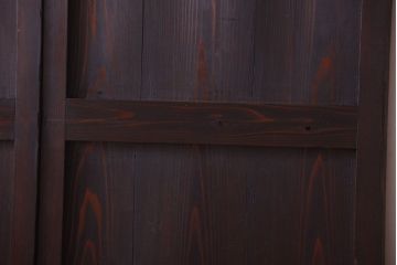 古民具・骨董　明治期　古い木味のアンティーク帯戸2枚セット(2)