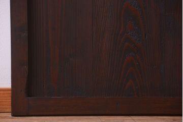 古民具・骨董　明治期　古い木味のアンティーク帯戸2枚セット(2)