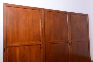 和製アンティーク　大正〜昭和期　古い木味のアンティーク帯戸3枚セット