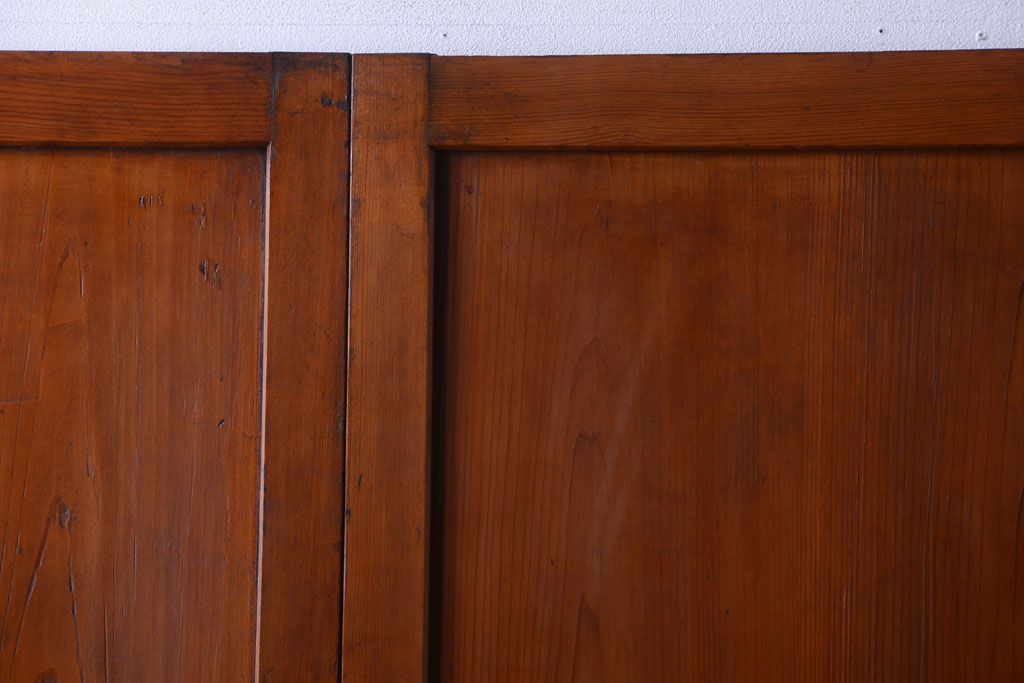 和製アンティーク　大正〜昭和期　古い木味のアンティーク帯戸3枚セット