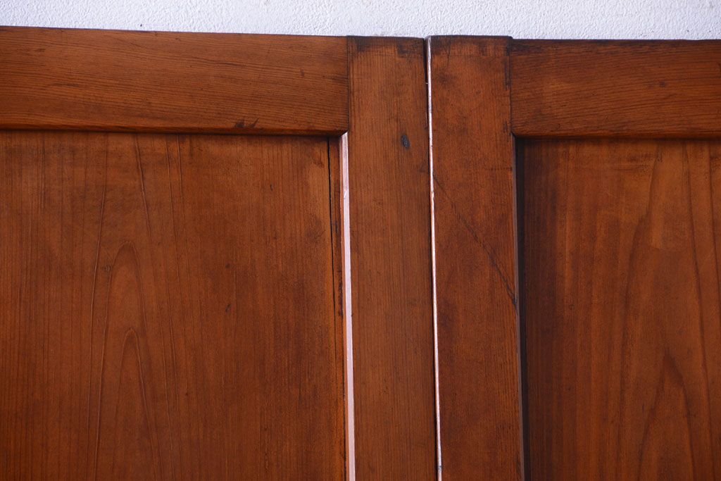 和製アンティーク　大正〜昭和期　古い木味のアンティーク帯戸3枚セット