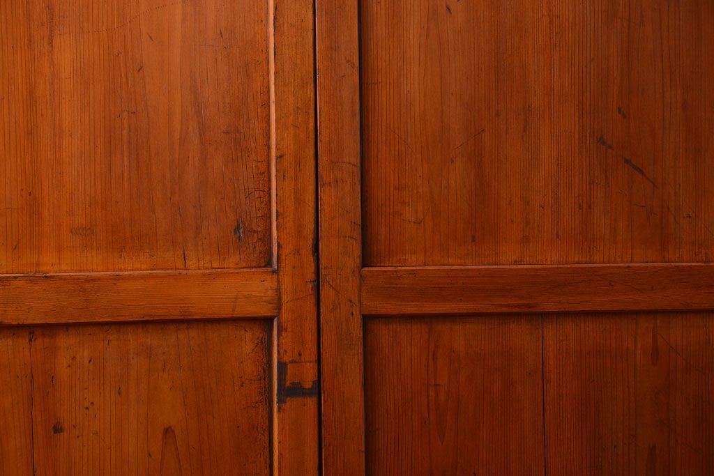 和製アンティーク　大正〜昭和期　古い木味のアンティーク帯戸3枚セット