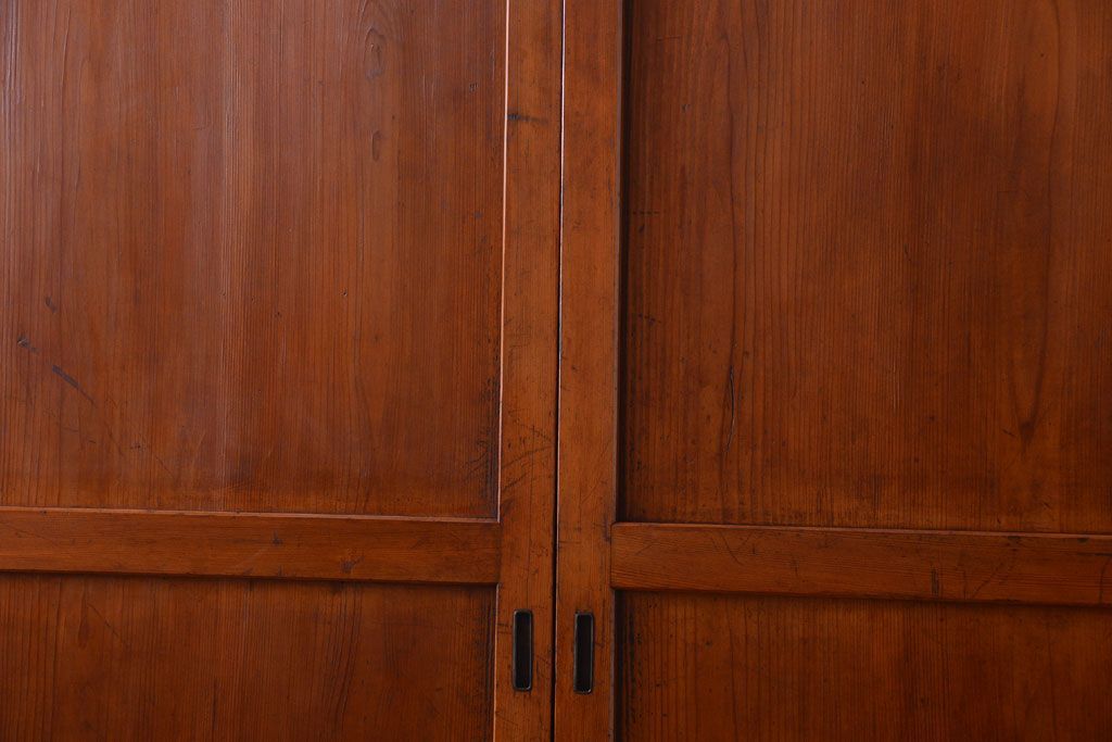 和製アンティーク　大正〜昭和期　古い木味のアンティーク帯戸3枚セット