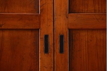 和製アンティーク　大正〜昭和期　古い木味のアンティーク帯戸3枚セット