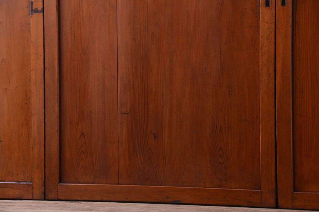 和製アンティーク　大正〜昭和期　古い木味のアンティーク帯戸3枚セット