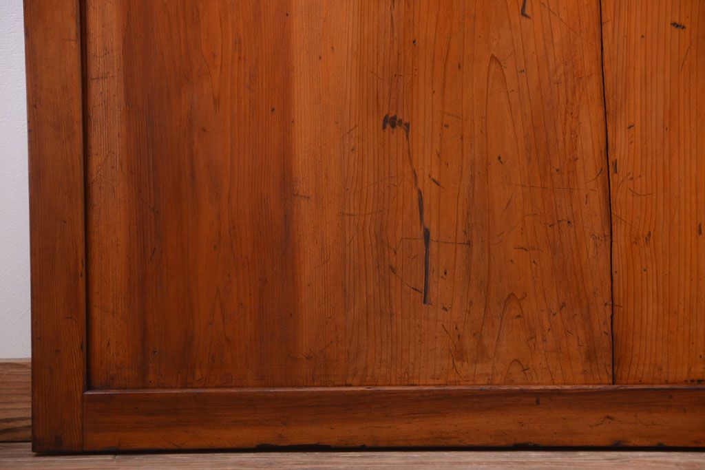 和製アンティーク　大正〜昭和期　古い木味のアンティーク帯戸3枚セット