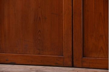 和製アンティーク　大正〜昭和期　古い木味のアンティーク帯戸3枚セット